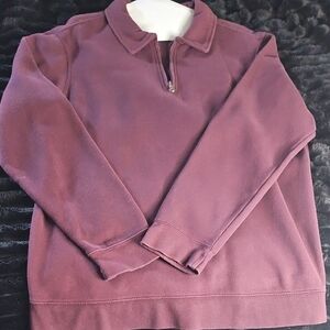 Croft & Barrow Purple Zip Up Sweater Soft Comfortable Fit